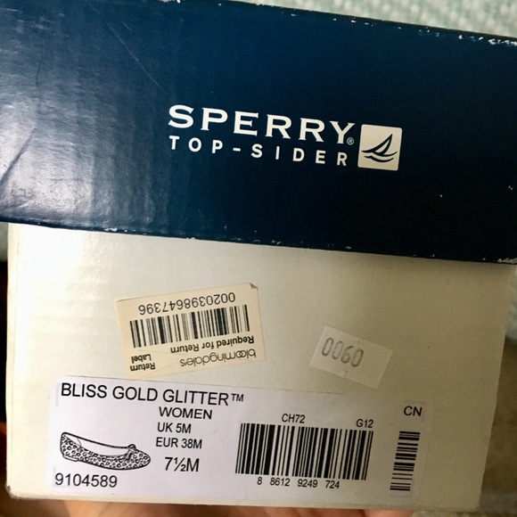 SOLD ☀️ Sperry Gold Glitter Ballet flats - Picture 2 of 8